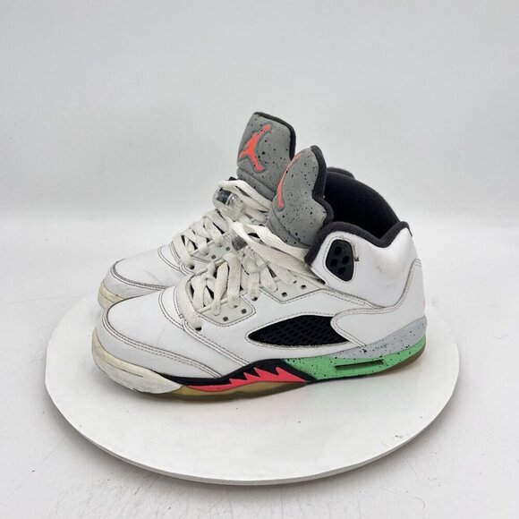 Nike Air Jordan 5 Retro Youth Size 4Y Women 5.5 440888-115 Green Space Jam Shoes - Picture 1 of 11